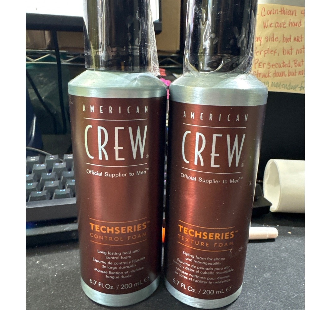 American Crew Techseries Control Foam and Texture‎ Foam Duo 6.7oz 200ml Set of 2